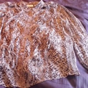 Chico's snake skin sheer top
